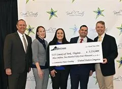 Funding request check presented to elementary school